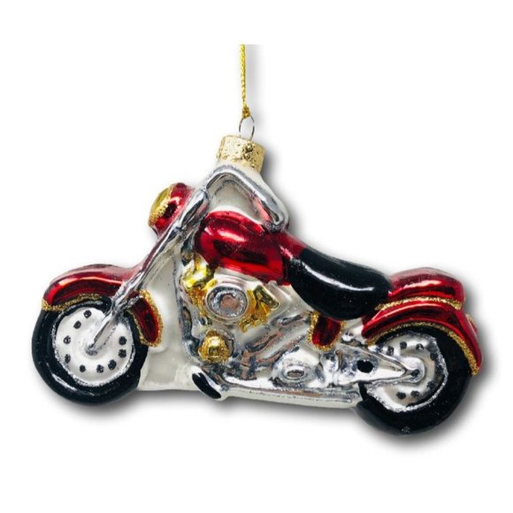 Holiday Lane Holiday Lane World Traveler Red Motorcycle Christmas Ornament - Picture 1 of 2